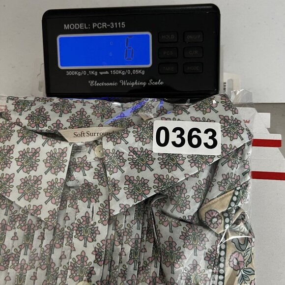 Soft Surroundings XL Womens Sky Blue Paisley Pleated Tabitha Tunic Boho Peasant - Picture 15 of 15